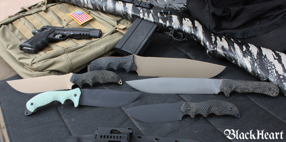 BlackHeart Knives Juggernaut, gunner10, gunner12, Mammoth, Valkyrie